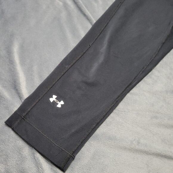 Under Armour Legging Women Small Black Running Leisurewear Pull On Compress Pant - Picture 2 of 11